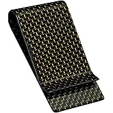 SERMAN BRANDS Carbon Fiber Money Clip for Men – Slim RFID Money Clip Wallet, Minimalist Front Pocket EDC Wallet Cash Holder & Credit Card Holder -100% Real Carbon Fiber Wallet