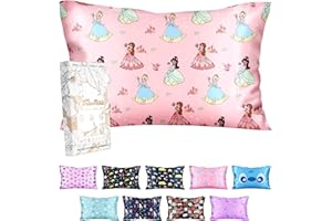Miss Adola Silk Pillowcase for Kids - 30 x 20 Inches Queen Size Mulberry Silk Pillow Case with Zipper Cute Cartoon Kawaii Teens Girls Boys Pillowcase for Hair and Skin, Floral Girl