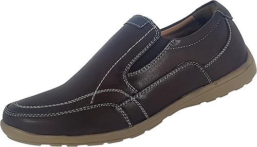 bata brown leather casual shoes