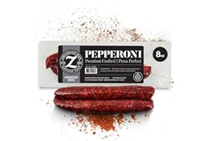 ZICK'S SPECIALTY MEATS Zick’s Specialty Meats Premium Pepperoni Stick (8oz) | Perfect for Pepperoni Pizza Flavor, Organic Sausage, Smoked & Naturally Cured Charcuterie Meat, Authentic Slow-Dried & Smoked Pepperoni Sticks