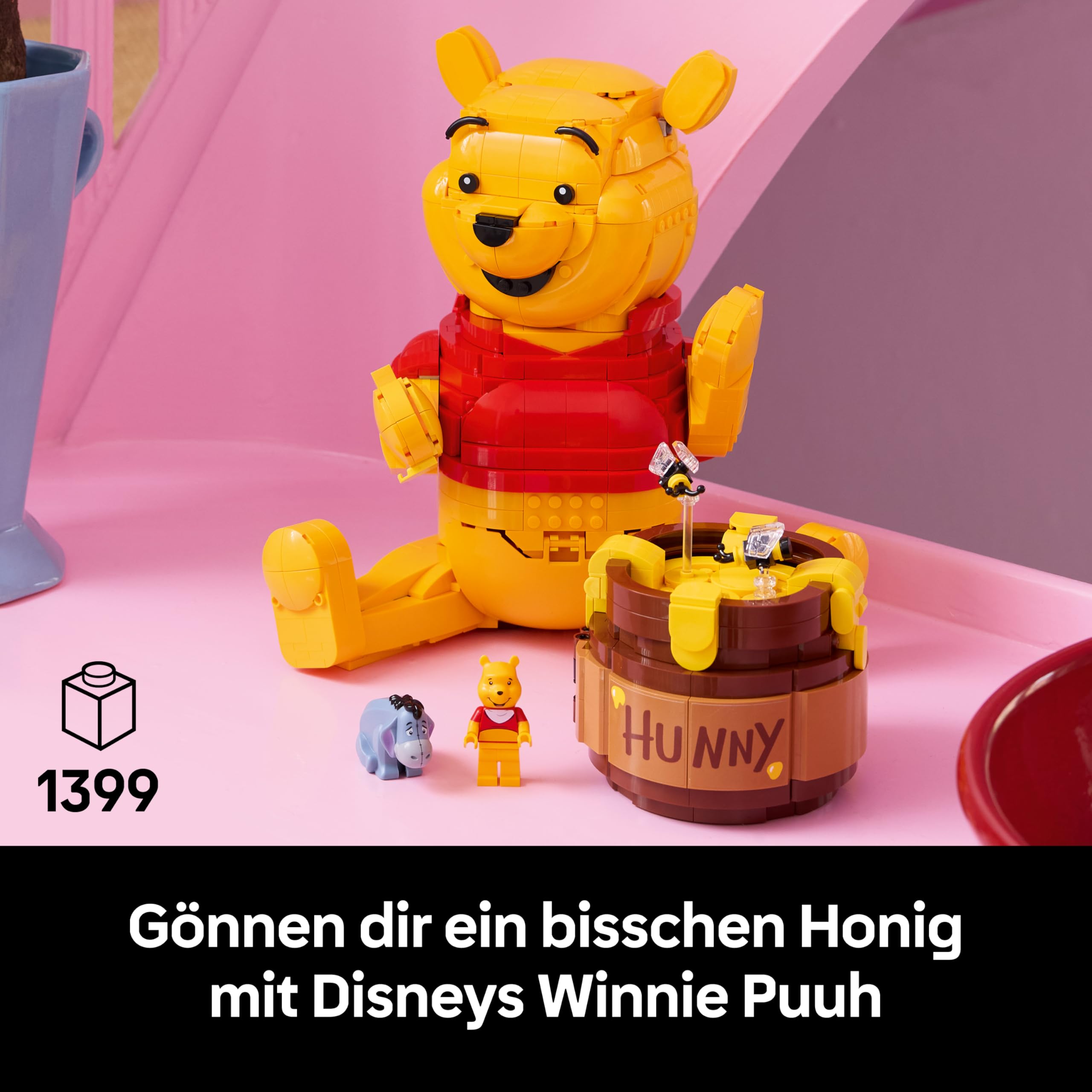LEGO | Disney Winnie Puuh - Modellbau für Erwachsene zum Ausstellen - mit Honigtopf, Sammler Minifigur & I-Aah Figur - DIY nostalgische Geschenkidee für Fans - 43300 2