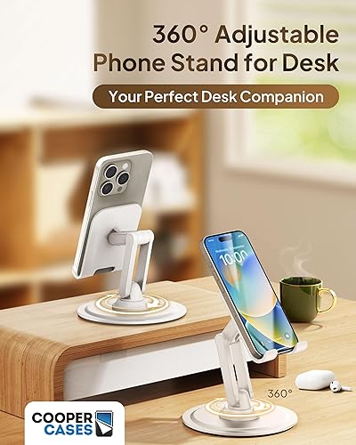 COOPER 360° Stand, Rotating Cell Phone Stand for Desk Sturdy