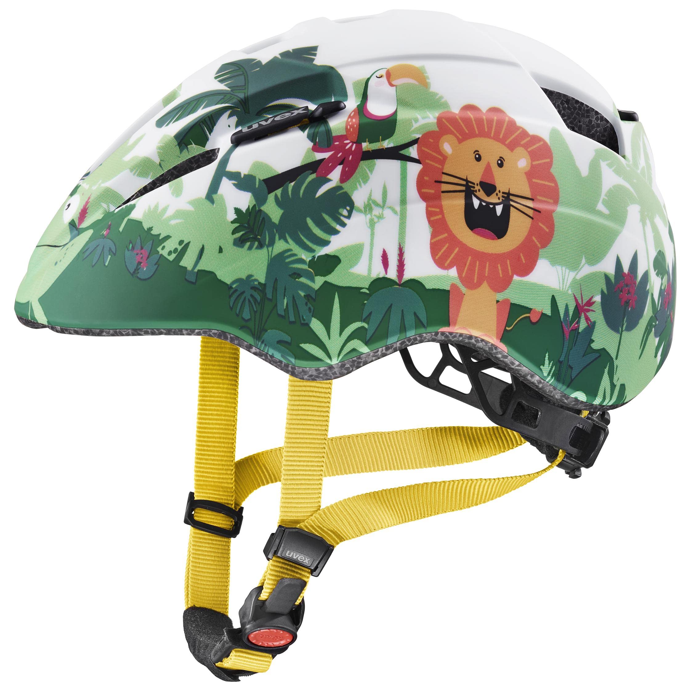 uvex kid 2 cc - lightweight kids bike helmet - individual fit - upgradable with an LED light - safari matt - 46-52 cm