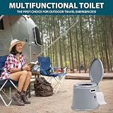 Denny International Large 6L Compact Portable Toilet Grey view 5