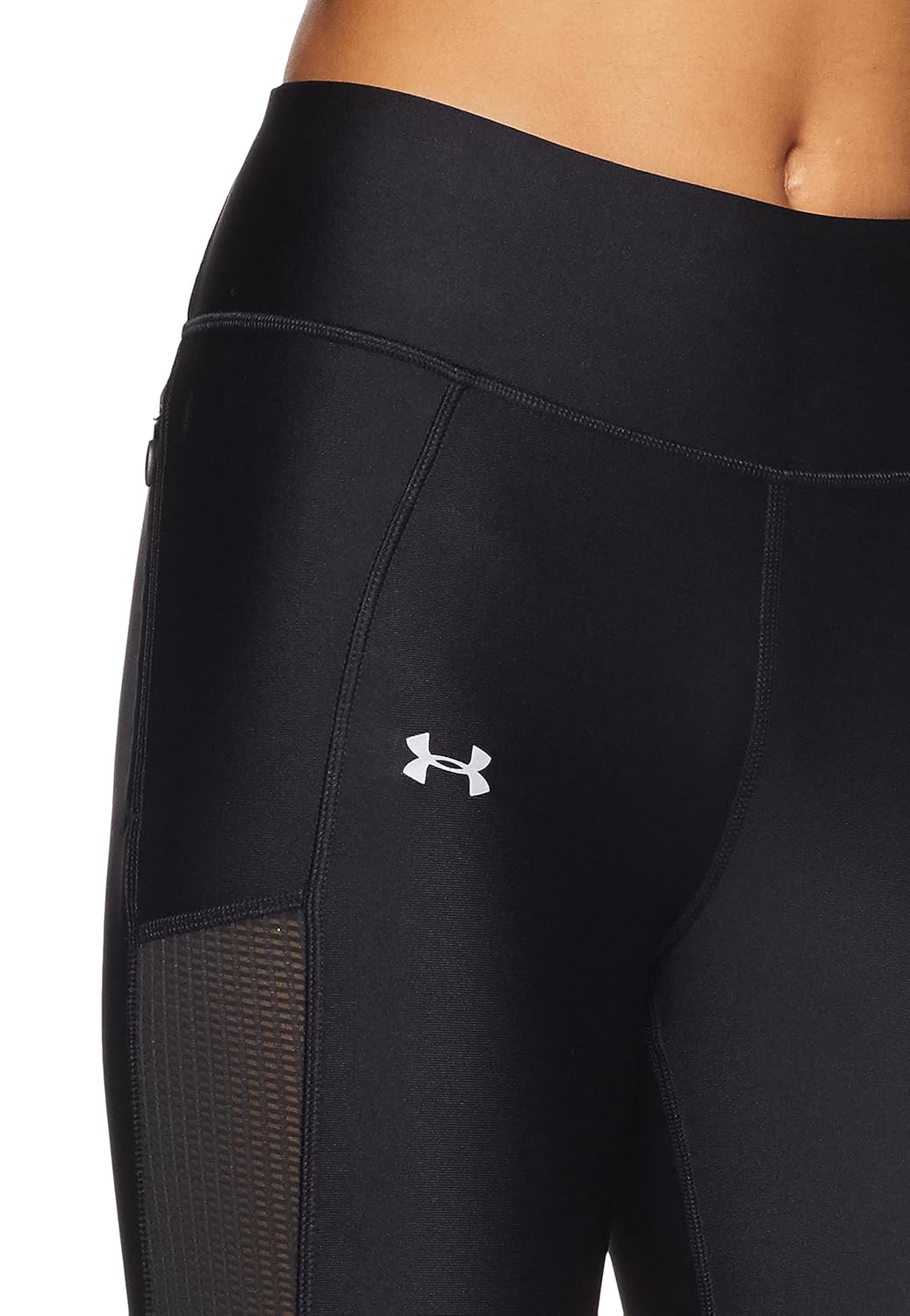 under armour fly-by mesh inset capri women's sports leggings