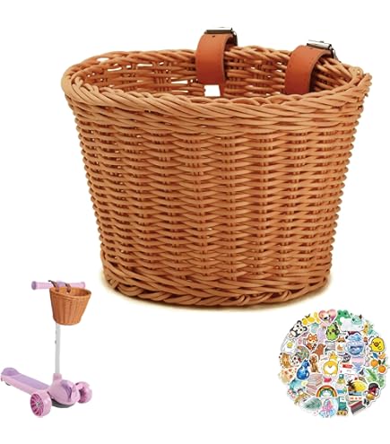 EIRONA キッズ 自転車 ウィッカー バスケット ブラウン Amazon.com : EIRONA Kids Bicycle Wicker Basket for 12 14 16 18 20