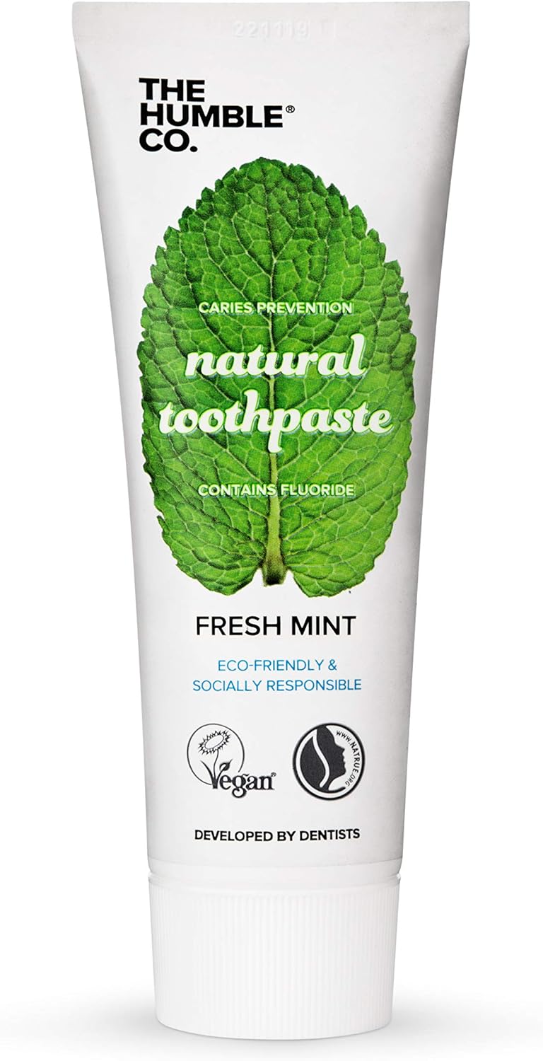 The Humble CO., Natural Toothpaste, Fresh Mint, Caries Prevention, Natural Fluoride, Developed by Dentists