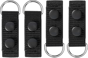 TACNEX Duty Belt Suspenders Loop Attachment Metal Ring Tool/Utility Belt Keepers Connectors Police Harness Extenders/Adapter