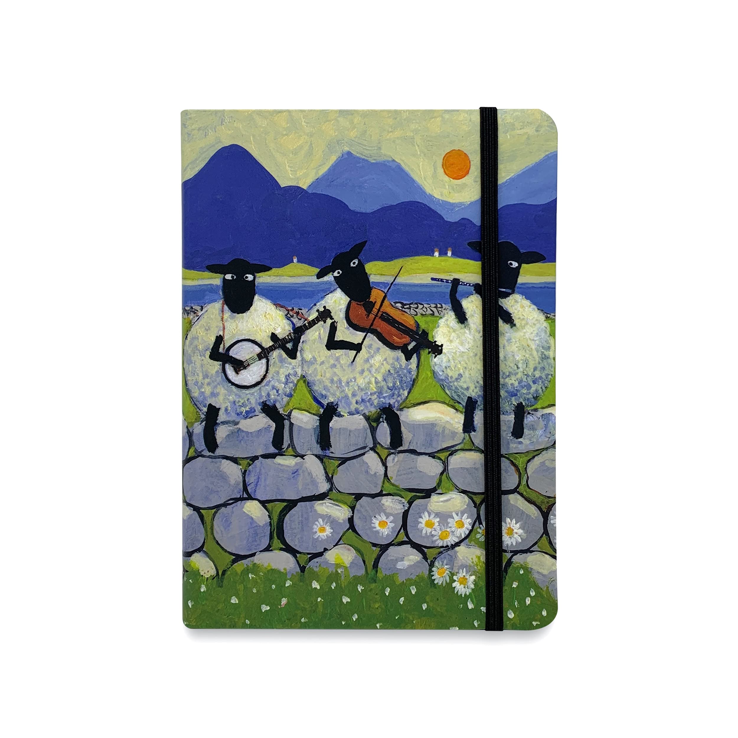 "Bl-ewe Grass" Flexible Pocket Notebook by Thomas Joseph - Funny Sheep