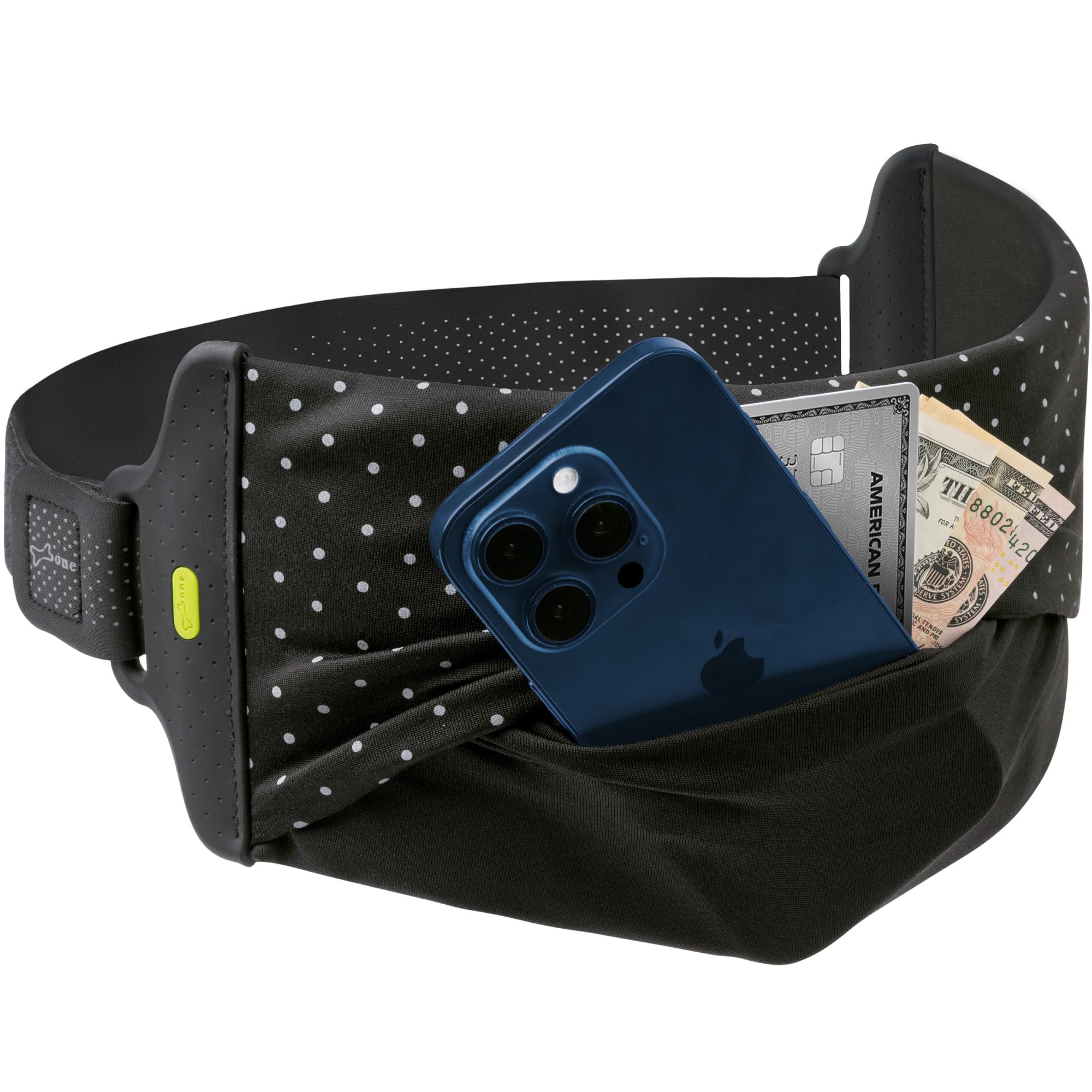 【Bone】 Run Tie Belt Pocket for Waist, Zipperless Skin-Friendly Adjustable for Running, Jogging, Gym, Sports Fitness, Travel, Compatible with 4-7.2 Inch Mobile Phone 91-142cm (XL)