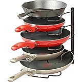 SimpleHouseware Cabinet Pantry Pot and Pan Organizer Holder Rack, Bronze