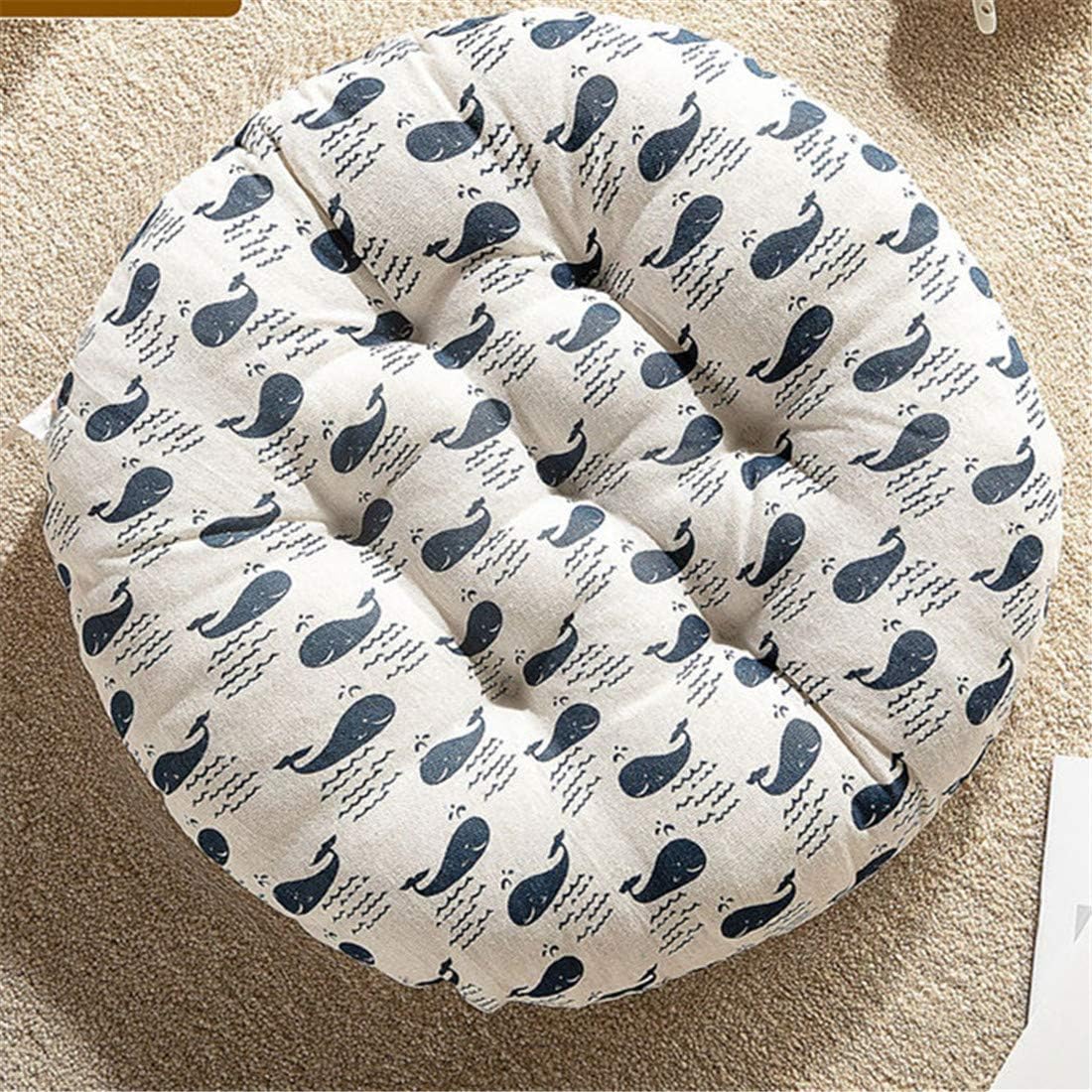 Chickwin Cushion Chair, Premium Padded Chair Cushions Quilted Seat Pads Sofa for Indoor and Outdoor Use Pressure Relief Cushion Great As Office Thicker (40x40cm,Whale)