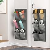 DEYILIAN 2 Pack RV Shoes Storage, 12 Large Mesh Pockets Closet Door Hanging Shoe Rack Organizer Narrow Shoe Holder, Wall Mounted Shoes Rack with Sticky Mounts for Camper