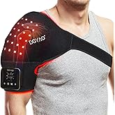 TUOYR Cordless Red Light Therapy for Shoulder Pain Relief 4000mAh Battery Portable Wireless Near Infrared Light Therapy Devices Wearable Wrap for Arm Body Muscle Relax Treatment Pad