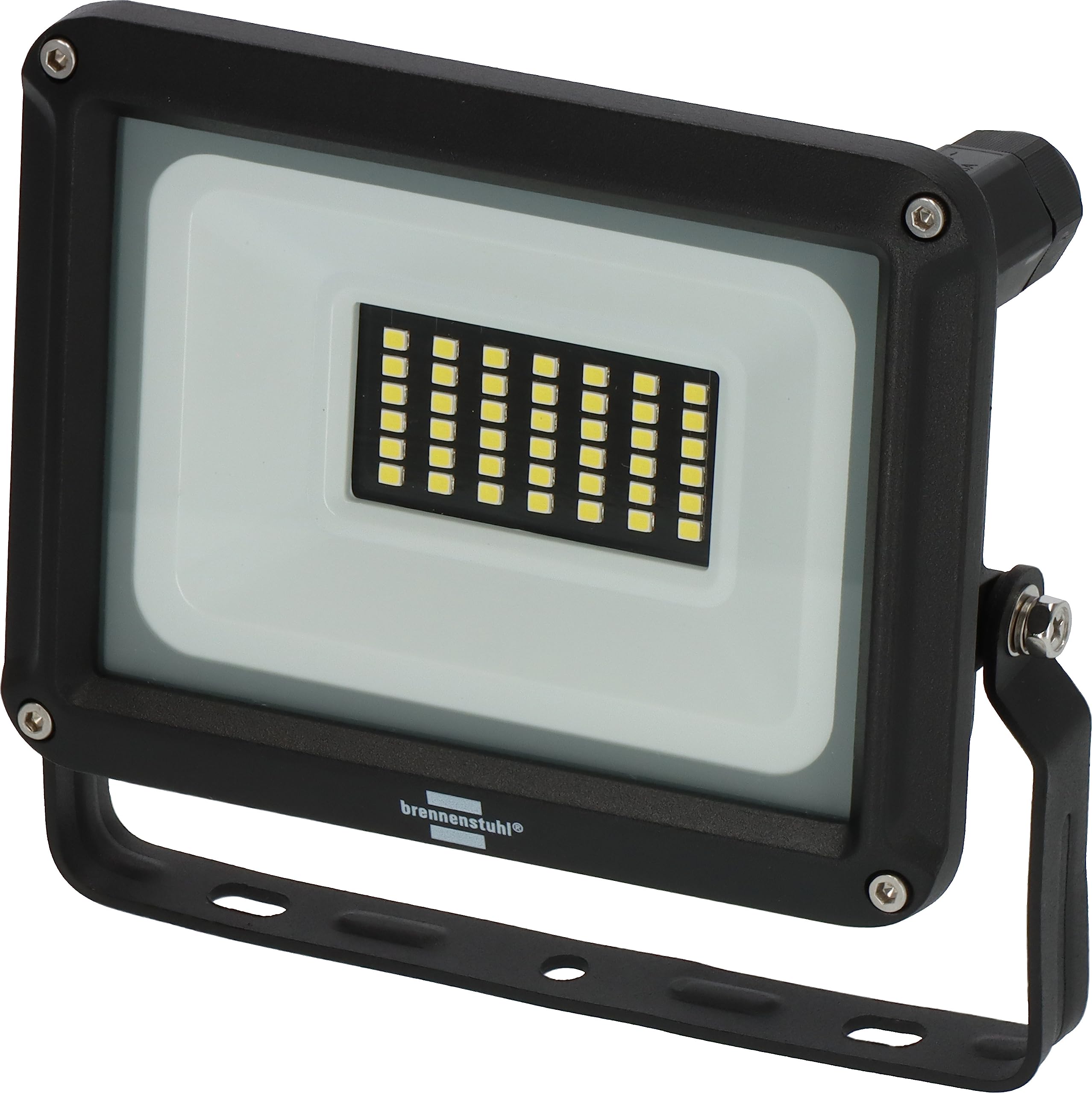 Brennenstuhl LED Spotlight JARO 3060 / LED Light 20W for Outdoor use (LED Outdoor Floodlight for Wall mounting, 2300lm, Made of Aluminium, IP65)