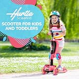 Hurtle 3-Wheel Try Scooter for Kids Ages 2-12 with Flip Seat Foldable LED view 3