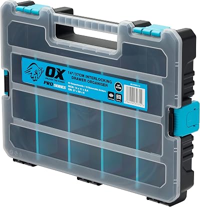 OX Tools Pro 14 Inch 37cm Interlocking Drawer Organiser Tool Storage