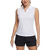 MathCat Women's Sleeveless Golf Shirts UPF 50+ Quickly Dry Tennis Polo Lightweight Sports Athletic Tank Tops