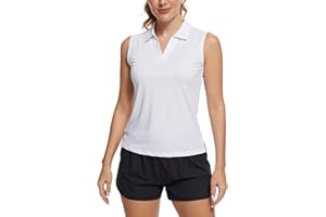 MathCat Women's Sleeveless Golf Shirts UPF 50+ Quickly Dry Tennis Polo Lightweight Sports Athletic Tank Tops