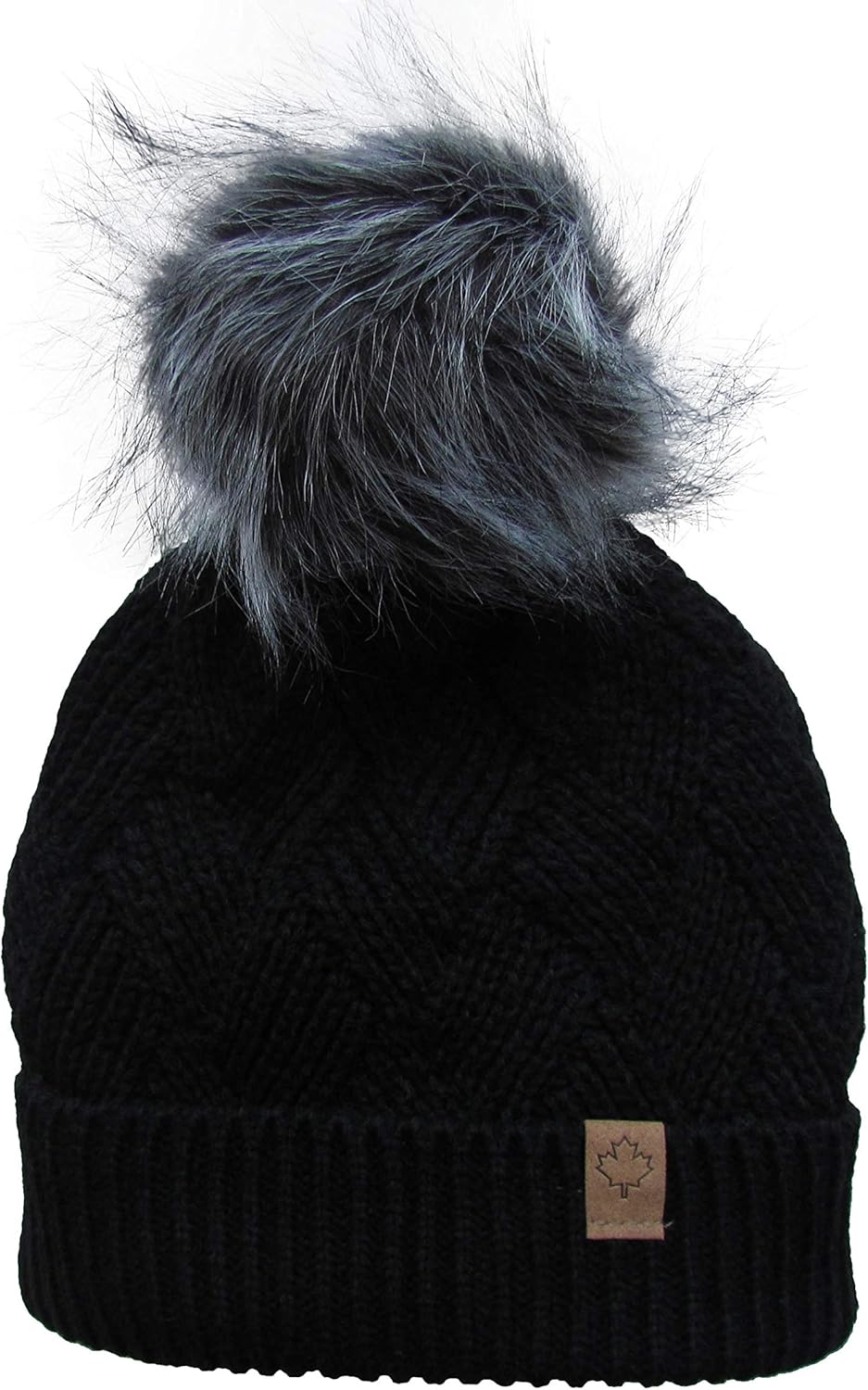 ladies fleece lined bobble hat