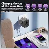 AUNNO Universal Travel Adapter with 2 USB C and 2 USB Ports, UK EU AU US Sockets view 6
