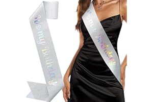 Araluky IT's MY BIRTHDAY Headband & Sash for Women's Birthday - Rainbow Adjustable Headband for Women and Girls - Costume Headwear for Parties, Favors, and Gifts