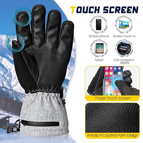 Winter Gloves Men 40c Waterproof Winter Ski Gloves Touch Screen