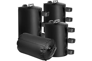 FRUITEAM Canopy Water Weight Bag, 88 LBS Water Tent Weights Set of 4, Weights for Tent Legs, Portable 4 Pack Weight Bags for Gazebo, Patio Umbrella, Pop Up Canopy, Carport, 10L Black