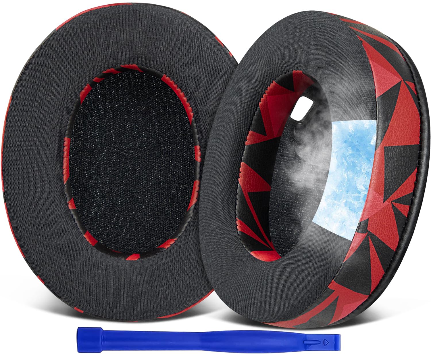 SOULWIT Cooling-Gel Earpads Replacement for Sony WH-1000XM4 (WH1000XM4) Headphones, Ear Pads Cushions with High-Density Noise Isolation Foam, Added Thickness, Without Affecting Sensor - Red Storm — image 1