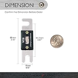 Conext Link ANL80-5 80 A Amp ANL Blade Fuse Nickel