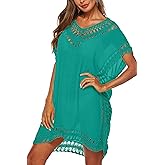 Adisputent Womens Swimsuits Cover Ups Crochet Chiffon Beach Cover Bathing Suit Bikini Wear Coverups Dress