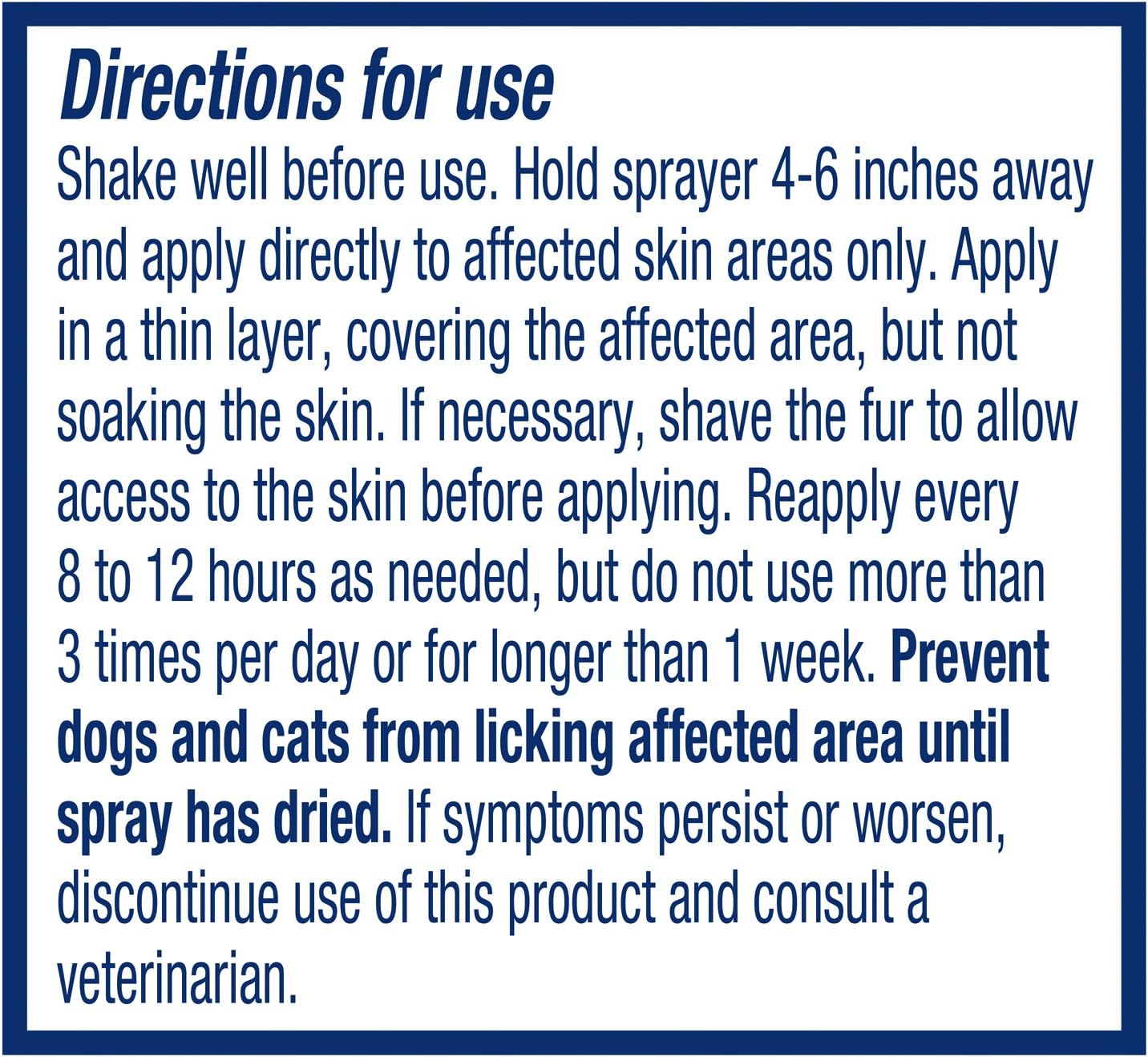 ProSense Itch Solutions Hydrocortisone Spray for Pets with Aloe : Pet Supplies
