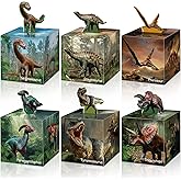 Sherr 36 Pieces Dinosaur Treat Boxes Dinosaur Birthday Gift Box Tropical Jungle Cardboard Box Dino Party Decor for Kid Dino Theme Birthday Party Candy Gift Decoration Supplies