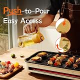 TrendPlain 16oz Glass Olive Oil Sprayer 2 in 1 Dispenser Yellow view 4