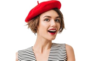 Kangaroo Vintage French Beret - Unisex Wool Hat for Men & Women, Cosplay, Costume Party, Parisian Fashion Accessory