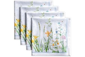 Maison d' Hermine Cloth Napkins Set of 4 100% Cotton Everyday Reusable Square Napkins Cloth Washable Dinner Party Wedding Res