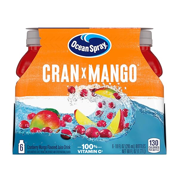 OCEAN SPRAY CRAN-MANGO JUICE DRINK, 10 OUNCE BOTTLE...