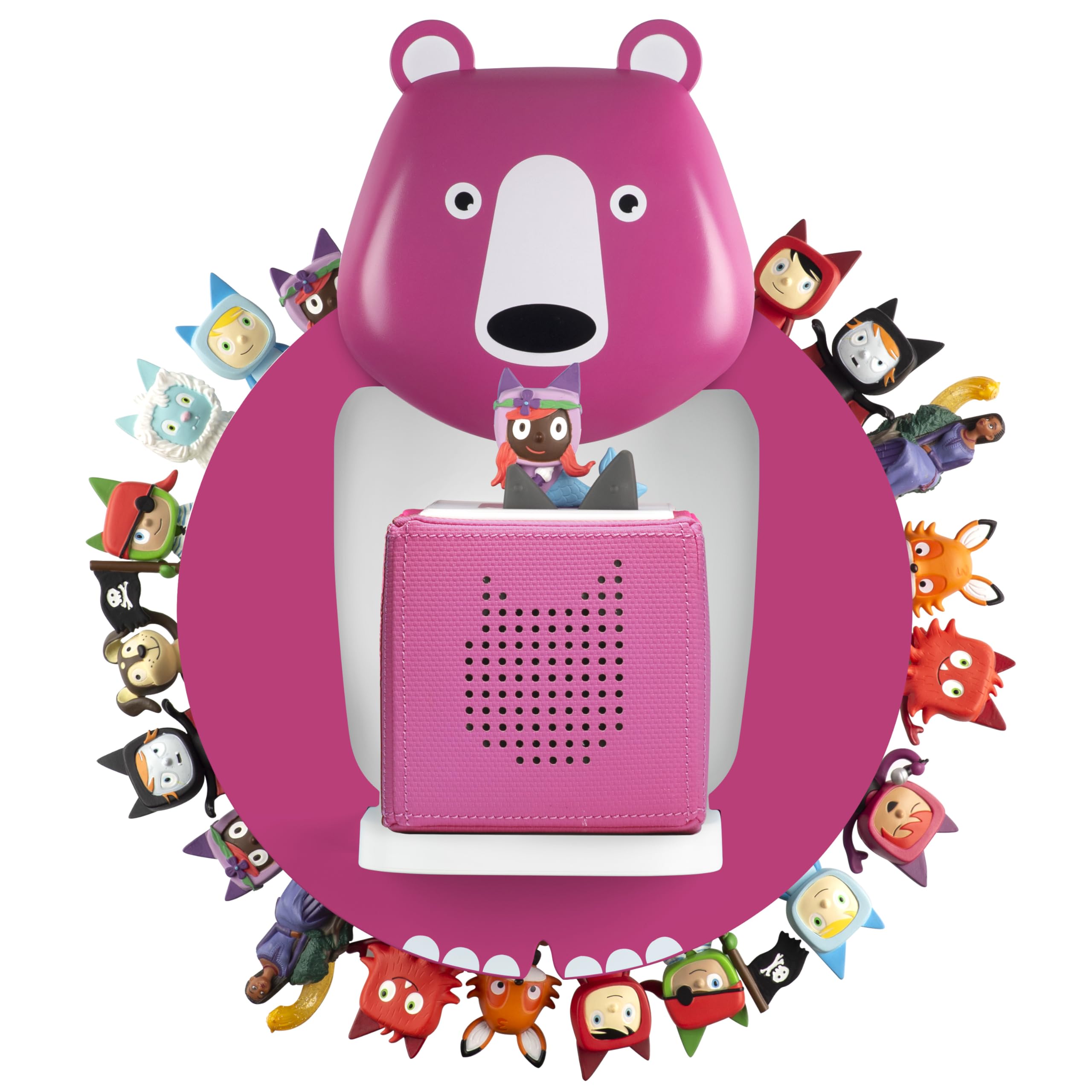 Xozoyo Tonies Shelf Wall Floating tonie Shelves for Toniebox, 30-48 Figures Storage Bear-Shaped tonies storage for Children's Rooms and Nurseries (Purple)