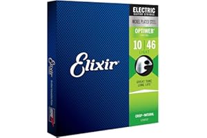 Elixir 19052 Optiweb Electric Guitar Strings Light 10-46 (3 Pack Bundle)