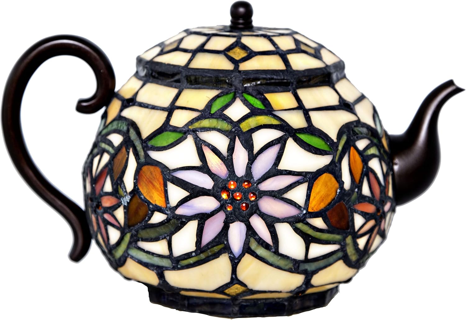 Amazon.com: Stained Glass Teapot Accent 