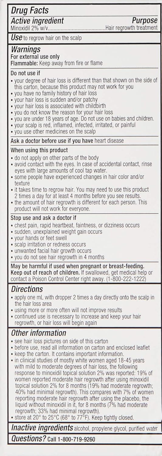 Nioxin Minoxidil Hair Regrowth Treatment For Women, 2 Fl Oz: Nioxin: Premium Beauty