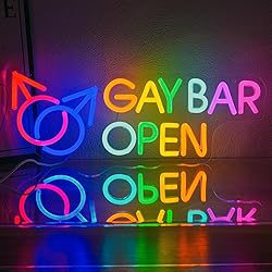 Xixkilly Gay Bar Open Neon Sign for Wall Decor Bar
