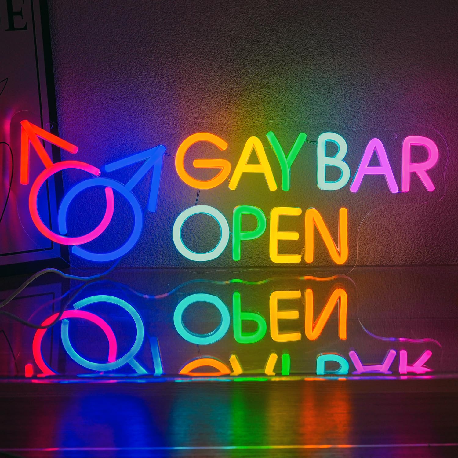 Xixkilly Gay Bar Open Neon Sign for Wall Decor Bar