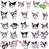 cerfioo 25 Pcs Kuromi Diamond Art Painting Sticker Kits for Kids-Cartoon Diamond Gem Stickers Kit,5D Gem Art Stickers Mosaic for Kids Gift for Boys Girls 4-8-10-12 Years Old
