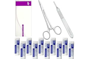 MJW Scalpel Handle no 3 with Holder & 10 Pcs Crafting Edges – Stainless steel Crafting Handle No.3 Ideal for Wood Art, Card Making, Grafting, Sculpting and Dermaplaning