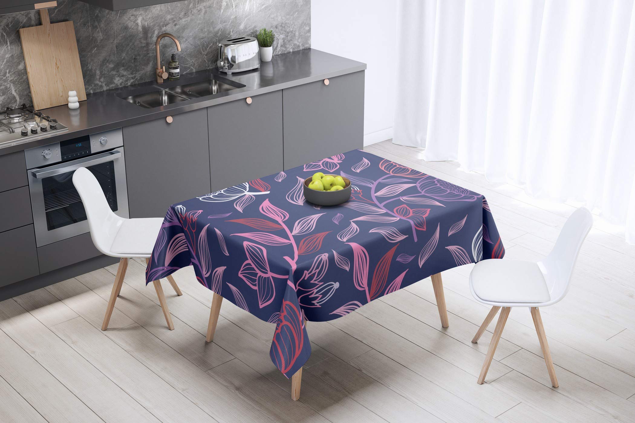Bonamaison Kitchen Decoration, Tablecloth, 140cm x 140cm - Designed and Manufactured in Turkey