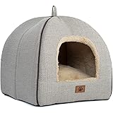 KASENTEX Cat Bed Indoor Tent - 2-in-1 Cozy Cave House With Removable Cushion For Small Pets
