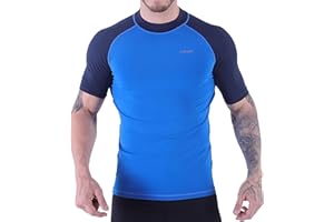 V VICROAD Men's Diving Rash Guard Swim Shirt Loose Fit Athletic Undershirt Quick Dry Surfing Tops UPF 50+