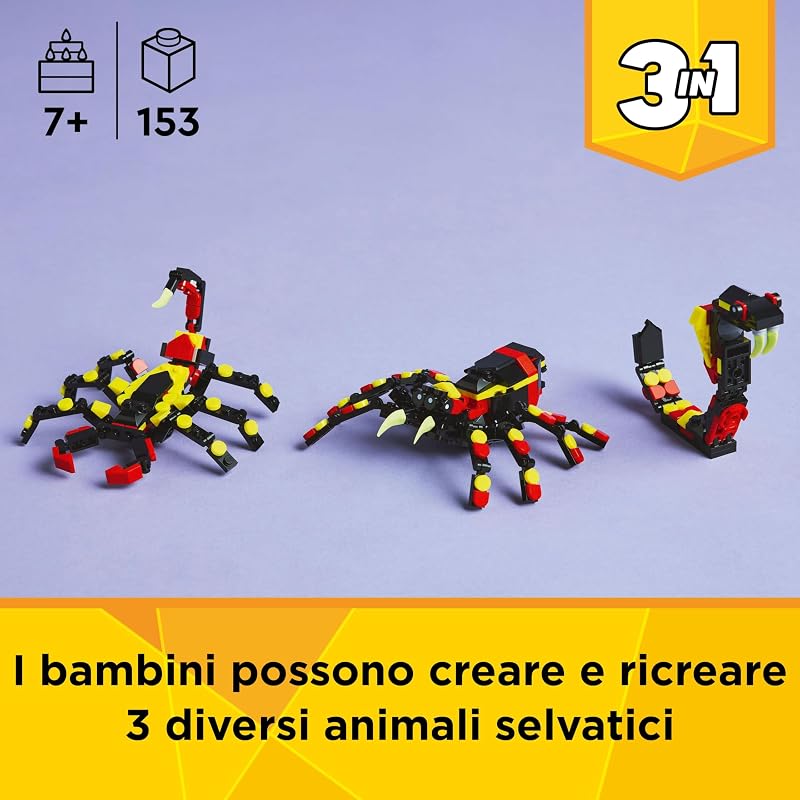 Creator 3 in 1 Animali selvatici: ragno trasformista 31159