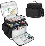 LEFOR·Z Large Sewing Box Organizer for Thread Needles Tools Black
